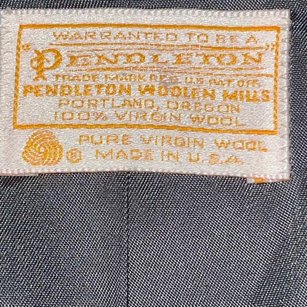 Vintage Pendleton Gray Virgin Wool Blazer Jacket Womens Size 8 USA Classic - Picture 9 of 11